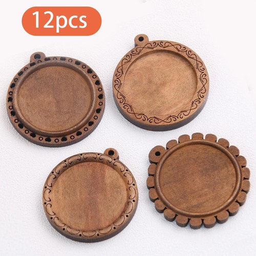 ZYDYRX 40 Pièces Plateaux à Pendentifs Ronds Argentés 25mm - Base Pour Colliers, Bijoux Photo Et Porte-Clés