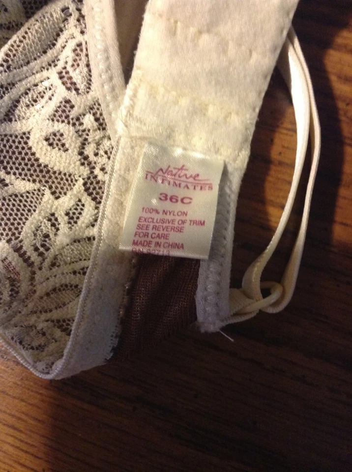 Native Intimates Sexy Beige Lace Bra Size 36C - Image 3 of 3