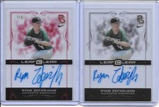 2015 Leaf Clear Draft RYAN ZEFERJAHN Perfect Game Red Acetate RC Auto 2/5 Rays