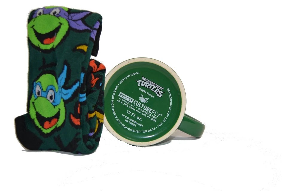 Juego de calcetines taza de café (Teenage Mutant Ninja Turtles) incluye calcetines animados  Foto 2 de 4