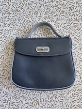 Borsa Gucci blu navy vintage quadrata in pelle piccola designer autentica borsetta 