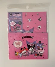 Sanrio Stationery Set  Kuromi & My Melody / 8 Papers /4 Env /4 Stickers Kawaii!!