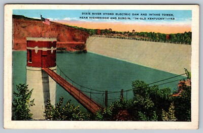 #ad Dix River Hydro Electric Dam High Bridge Kentucky Postcard D16 $2.33