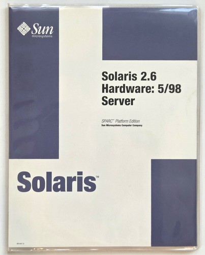 Sun Microsystems Solaris 2.6 Hardware: 5/98 Server SPARC Platform Edition