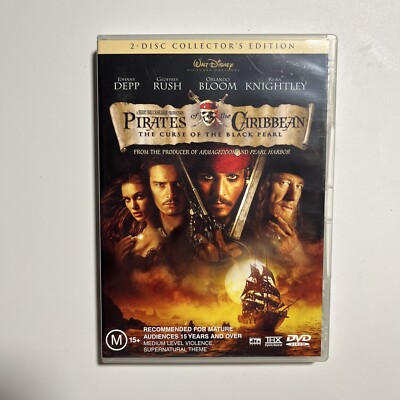 Pirates Of The Caribbean - The Curse Of The Black Pearl (DVD, 2003) 2 Disc Set