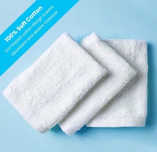 Guest Towels Hand Towels 30.5x30.5cm 24-Pack 100% Cotton New OVP 882 - Picture 9 of 12