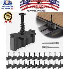 200 Pack Hidden Deck Fasteners for Composite Decking Board, Composite Decking Cl