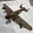 Vintage Marx Tin Litho Military Camo Plane WW1 bomber flying fortress READ