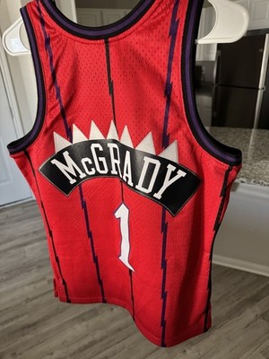 1998-99 Mitchnell and Ness Red Throwback Toronto Raptors Tracey McGrady size S