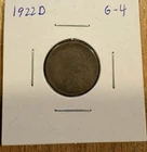 1922 D Lincoln Cent Semi-Key Date Very Circulated AG-G