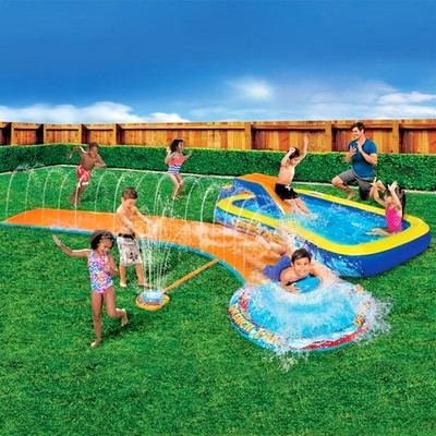 Banzai Aqua Drench 3-in-1 Splash Park   Ultimate Backyard Water Fun! 