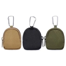 Change Purse Keychain Zippers Pocket Outdoor Key Bag Wallet Holder Men Coin