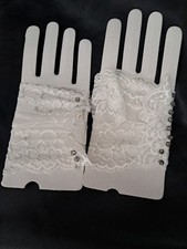 Fingerless Gloves Women Lace Short Fancy Dress Gothic Wedding Halloween Ladies