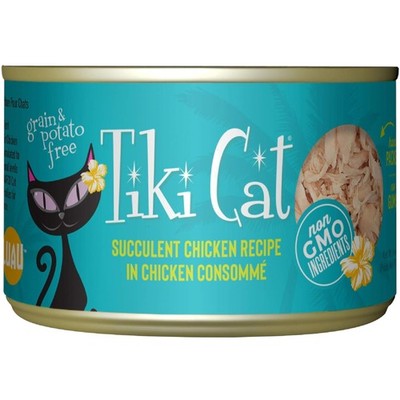 Tiki Cat Luau Grain-Free, Low-Carbohydrate Wet Food with Poultry or Fish in C...