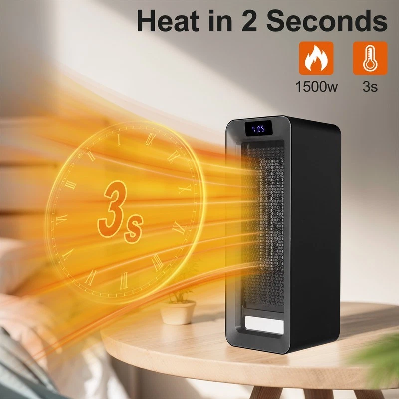 Heizlüfter Drei einstellbare Geschwindigkeitsstufen PTC-Keramik-Heizelement - Bild 3 von 4