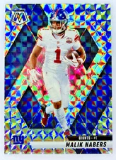 2025 Mosaic Football MALIK NABERS #100 Silver Mosaic Prizm - New York Giants
