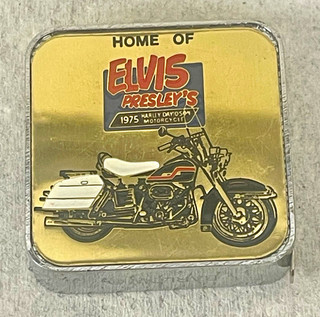 RARE Elvis Presley 1975 Harley Davidson FLH 1200 Tape Measure Collectible