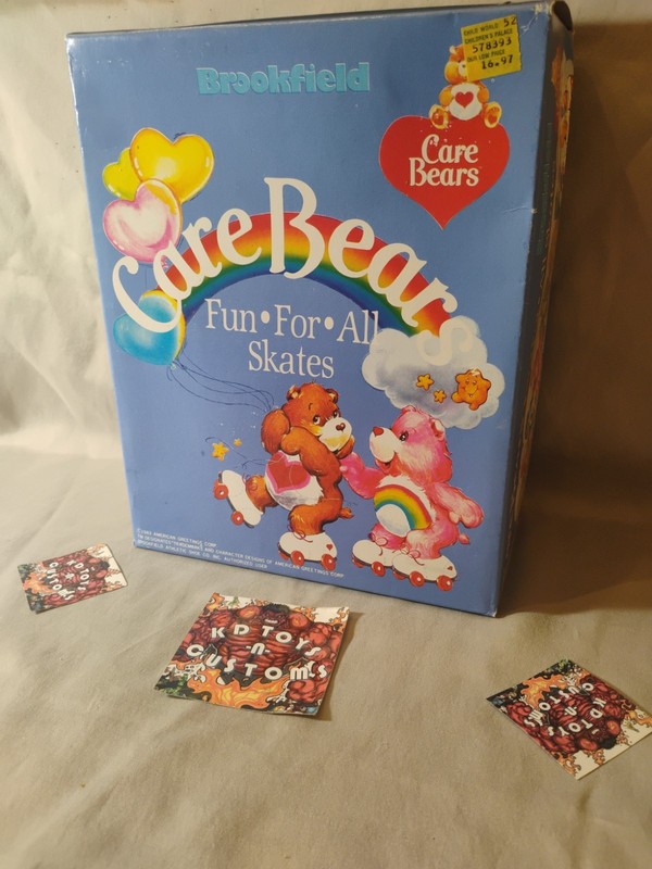 1983 Care Bears Ice Skates Double Blade Brand New With Box, Original Paper Rare