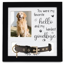 Dog Collar Memorial Frame, Pet Memorial Frame with Collar Holder, Loss of Dog...