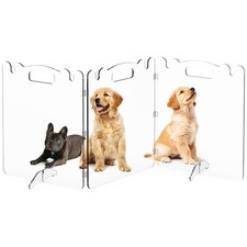 Clear Acrylic Pet Dog Gate - Folding Transparent Gates for Small Dogs Pets 3
