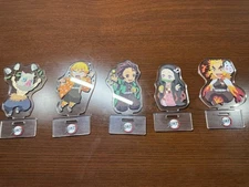 Demon Slayer Ufotable Set of 5 Acrylic Stands  Tanjiro, Nezuko, Rengoku,