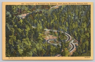 Newfound Gap Highway Loop-Over Great Smoky Mountains National Park Postcard
