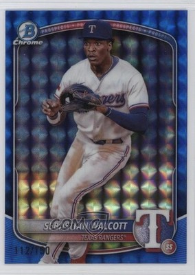 2025 Bowman Chrome Prospects Blue Geometric Refractor Sebastian Walcott 1i7n