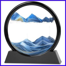 Moving Sand Art, 3D Liquid Motion Deep Sea Sandscape Color Quicksand Decor, R...