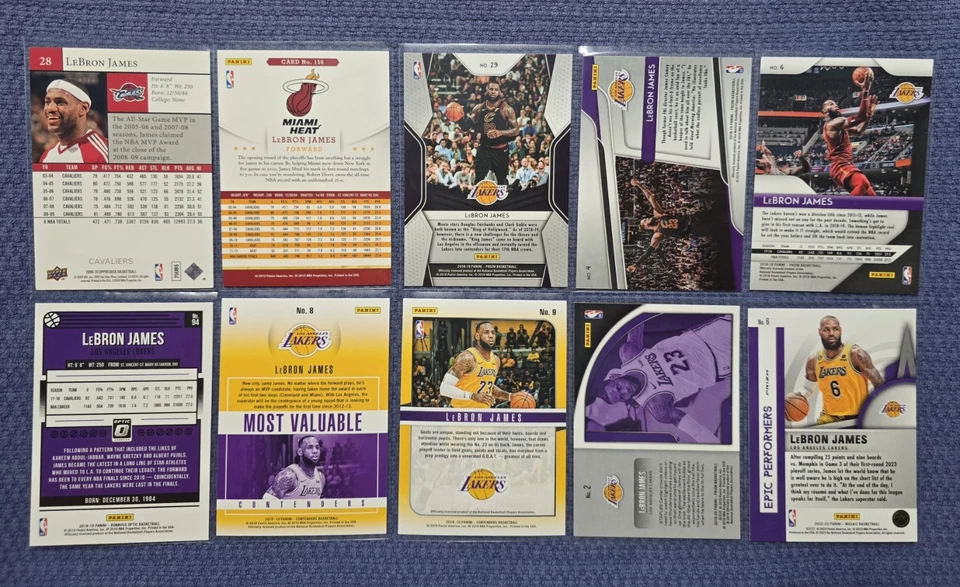 LEBRON JAMES LOT Of 10 Cards ALL Cards Are MINT or BETTER Conditions - Image 4 of 4