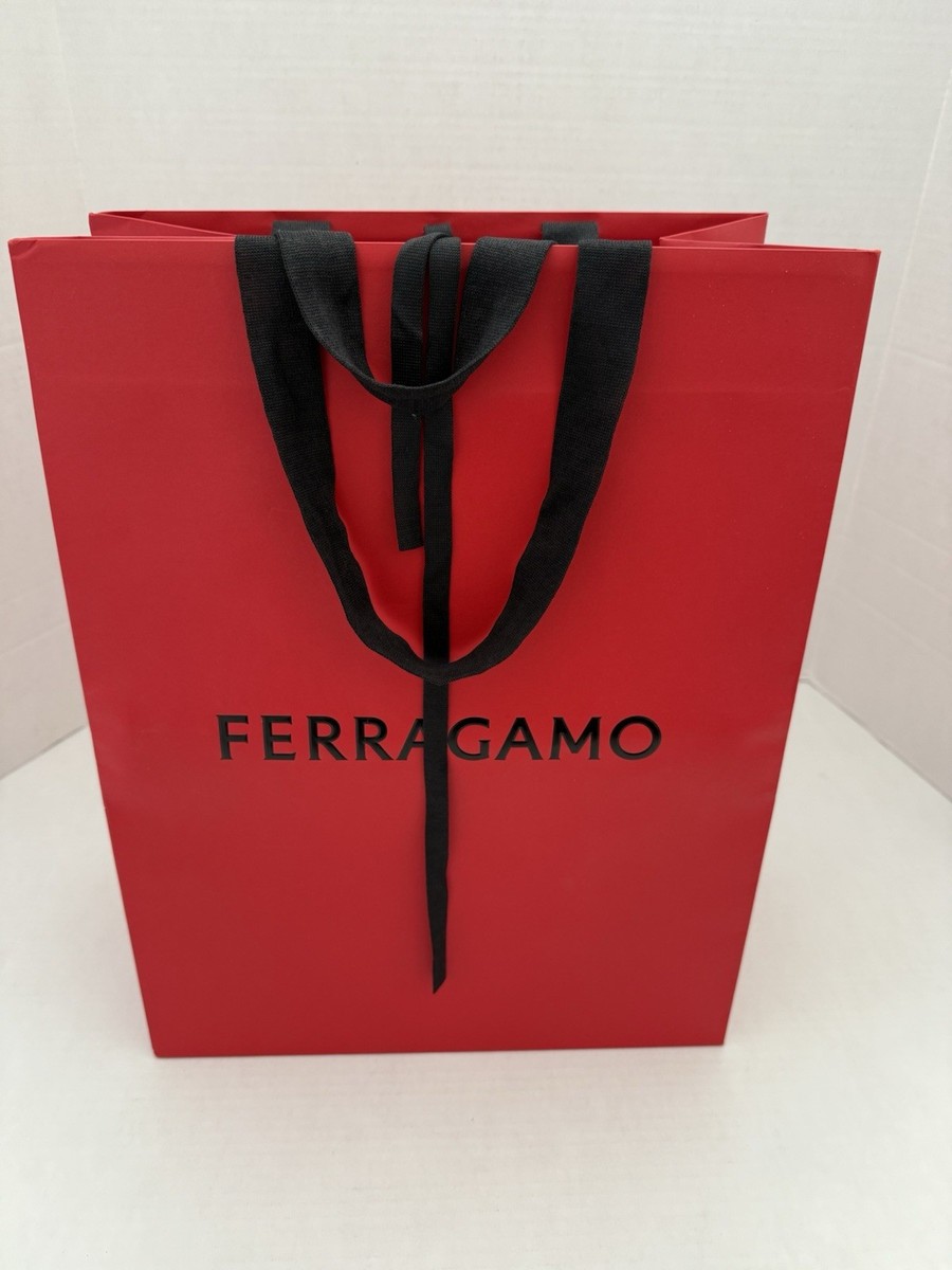 Salvatore Ferragamo 17” x 13” x 7” Shopping Gift Tote Paper Bag | eBay