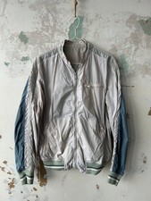 Diesel Mens Jacket White Windbreaker Euro Y2k 2000s Vintage Streetwear