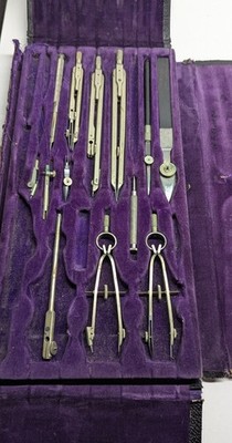 Vintage Friedmann Precision Drafting Engineering Compass Set Made in Germany