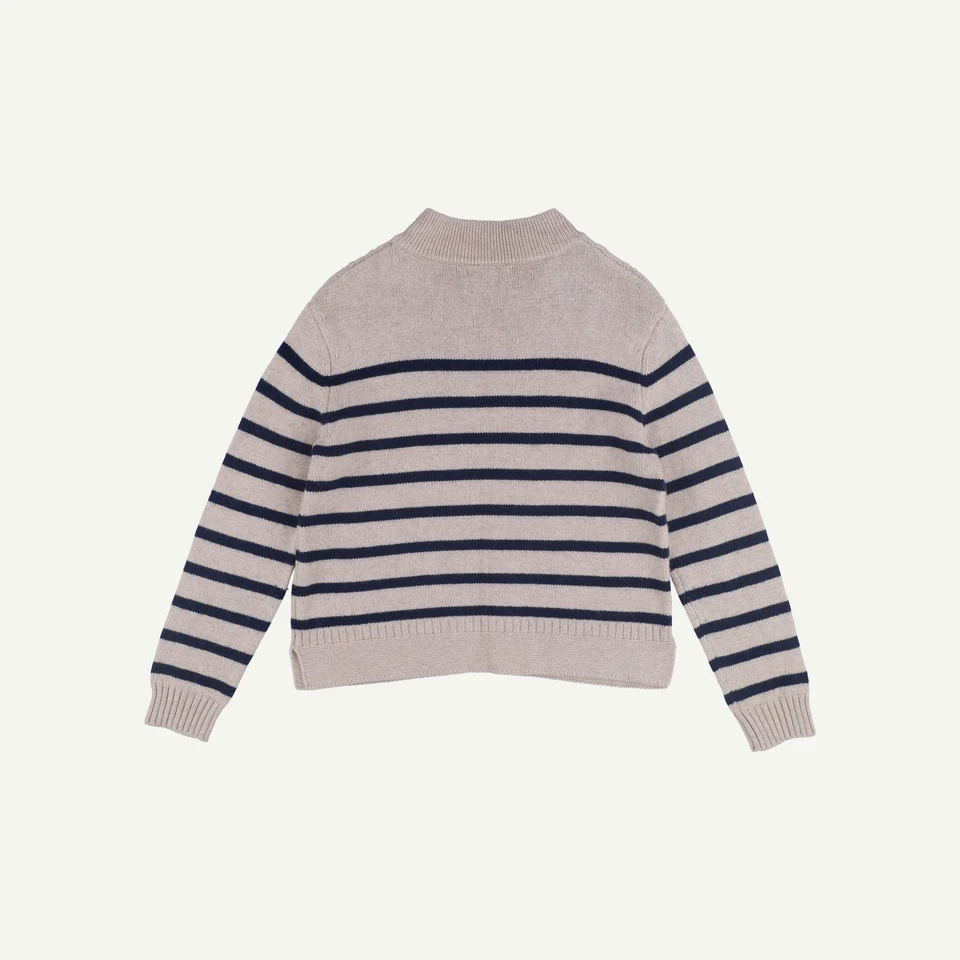 Seasalt Cornwall Womens Beige Turtle neck Striped Long sleeved Jumper Size 14 - Image 2 of 4