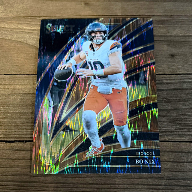 Panini Select 2025 Bo Nix Club Level Copper Shock Prizm #211 259/899