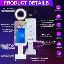 Magic Mirror Photo Booth w/ 21.5" LCD Touch Screen Camera Selfie DSLR Photobooth