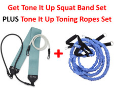 Juego de bandas para sentadillas Tone It Up PLUS Tone It Up Toning Rope Set Combo Pack, Nuevo
