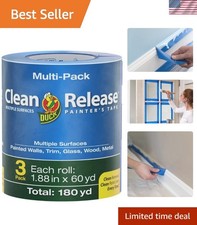 3-Pack Clean Release Blue Painter's Tape - 2-Inch x 60-Yards for All Surfaces