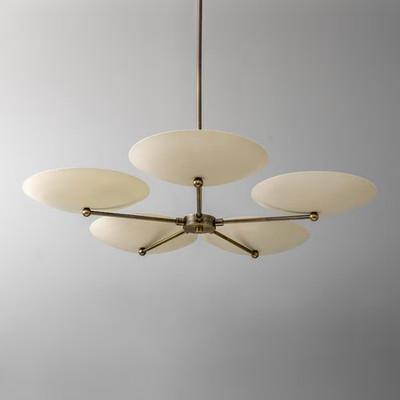 Mid-Century Modern Brass Ceiling LIGHT Chandelier Ceiling Light Fixture