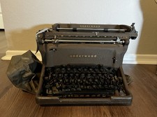 Underwood Standard Typewriter No. 5 Vintage 1920s, Black Grey  thumbnail