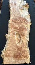 Maple Burl, Live Edge, 39 1/2” Long, 12” Wide, 1 1/4” Thick, Dry