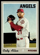 2019 Topps Heritage Cody Allen Los Angeles Angels #569