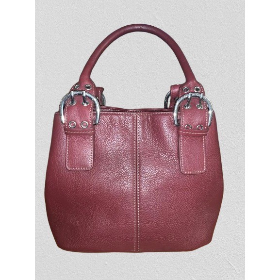 Clarks Red Leather Purse with Top Handle