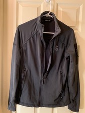 North Face Jacket Womens Med Long Sleeve Grey Full Zip Pockets Lightweight 34x25