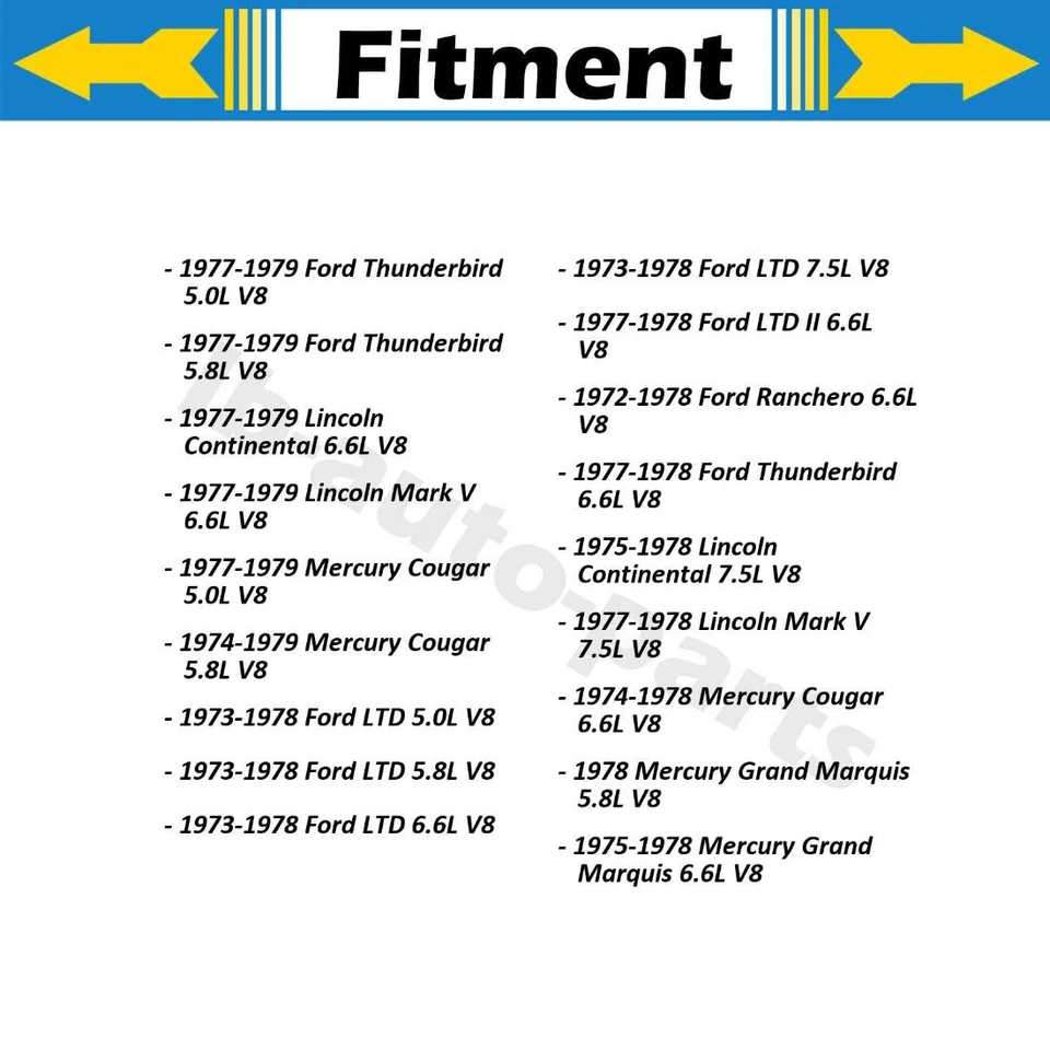 Manguera de freno delantera 2x para Ford Ranchero 1974-1977 7,5 L 1972-1974 Ford Torino 4,1 L Foto 3 de 4