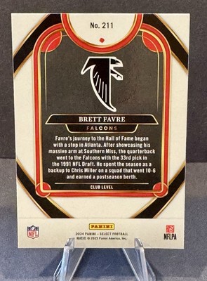 2024 Panini Select Brett Favre Club Level #211 Atlanta Falcons | eBay