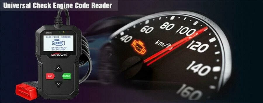 KW590 CAN OBD2 lector de códigos escáner de datos de automóvil herramienta de escaneo de diagnóstico de fallas del motor. Foto 4 de 4