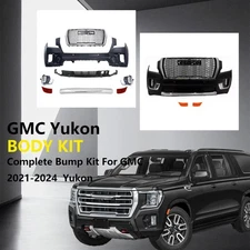 Complete Front Bumper Cover Kit With Fog Lights Fits 2021-2024 GMC Yukon