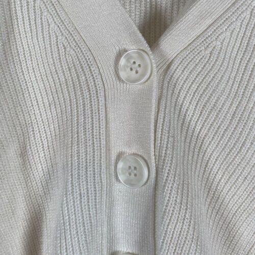 NWT Vero Moda Lea Birch White Long Sleeve V-Neck Cuff Cardigan Sweater Sz S - Picture 3 of 5