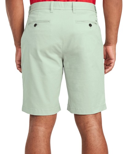NEW MENS TOMMY HILFIGER THFLEX AQUA FLAT FRONT CHINO SHORTS 42 - Picture 2 of 3