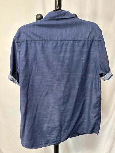 Eighty Eight Platinum Button Up Men's L Blue Short Sleeve Shirt - Picture 4 of 4
